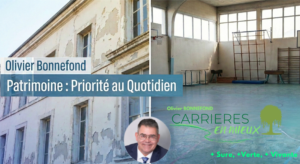 L&rsquo; école Victor Hugo de Carrières sur seine et sa façade vieillissante